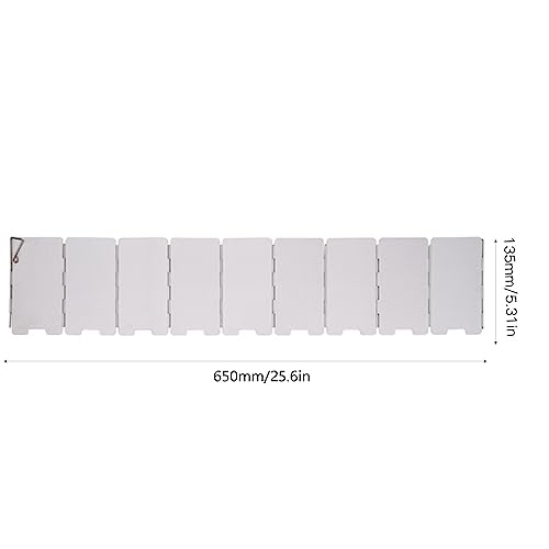 VBESTLIFE Herd Windschutzscheibe, Faltbarer Campingkocher Windschutzscheibe 9 Platten Aluminium Outdoor Campingkocher Windschutzscheibe für Camping Picknick Rucksackreisen