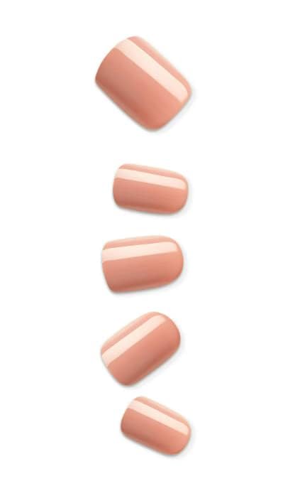 Miniatura 2 de KISS Impress Color 30 uñas neutras de color sólido, tiras adhesivas, almohadilla de preparación, mini lima y barra de manicura (caramelo #85670)