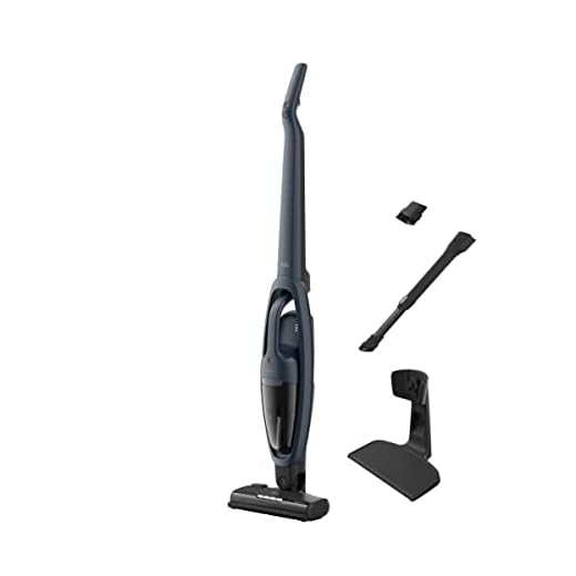 AEG AS52CB21DB Animal 5000 Clean Aspiradora Sin Cable, 21.6 V, Autonomía de 50 min, Tecnología Cyclonic, Depósito de 0,3 L, Cepillo con Luces LED, Parking Vertical, Azul