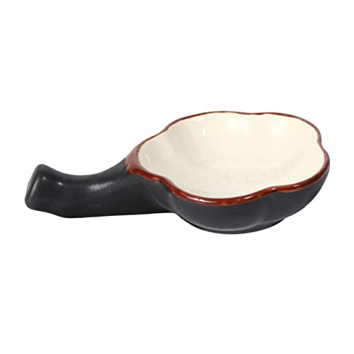 HOMSFOU Delicate Ceramic Color Mixing Plate with Glazed Surface Multifunctional Calligraphy Painting Tool for Beginners Convenient Storage for Sketching and Art Projects