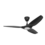 Big Ass Fans Haiku L - Outdoor Smart Ceiling Fan, 52' Diameter, Black - 5' Downrod with Wireless Remote Control
