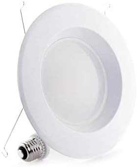 Bioluz LED 5" / 6-inch 75 Watt Uses 12W 90 CRI Dimmable LED Retrofit Recessed Lighting Fixture - 3000K LED Ceiling Light 840 Lumen Soft White UL Listed JA8 CEC 2016 Title 20 (Beveled Trim)