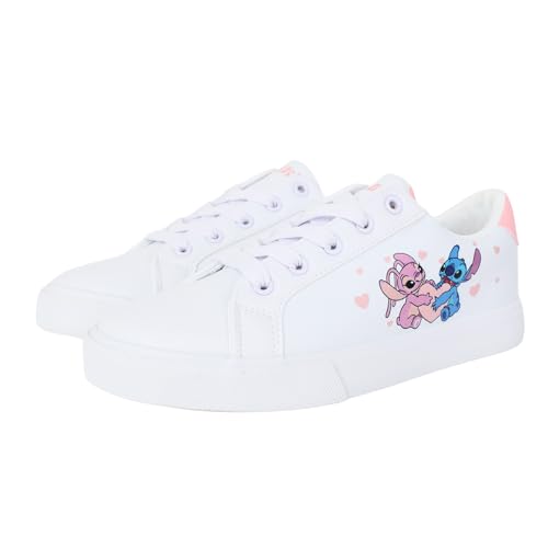 Stitch and Angel Womens Sneakers Low Top Lace Up