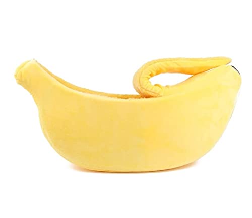 HYKJCSS ペットベッド ペットベッド バナナ形状 ふわふわ 暖かい ソフト フラシ天 通気性 ベッド バナナ 猫 ベッド 暖かい ペット製品 ハウス クリスマス 装飾 ホーム 犬用ベッド(57 * 19 * 28cm)