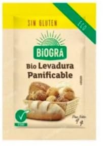 Levadura Panificable, Sin Gluten, Ecológica, 9 g. Pack de 5