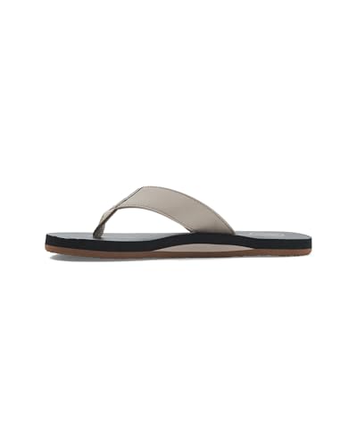 Image of Volcom Men's Daycation Flip Flop Sandal - Soft Brushed Recliner Comfort Foam Footbed, Black /Black, 8