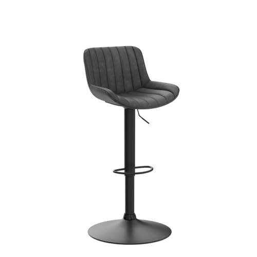 Zouron® Butacos Giratorios Ajustables de Altura, Juego de 2 para Isla de Cocina, Tapizados en Cuero Sintético PU, Base Negra miniatura 5