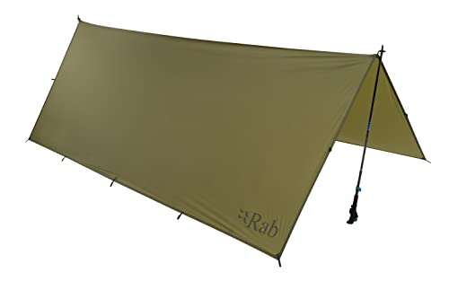 Rab Siltarp 2 Person Waterproof Lightweight Shelter Tarp for Camping and Backpacking - Olive - One Size