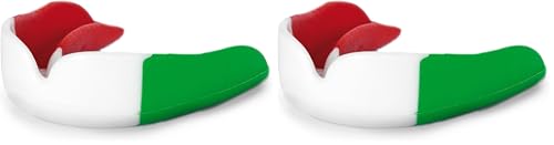 LEONE 1947, Protège-dents Titan Junior, Enfant Unisexe, Tricolore, Taglia Unica, PD519J (Lot de 2)
