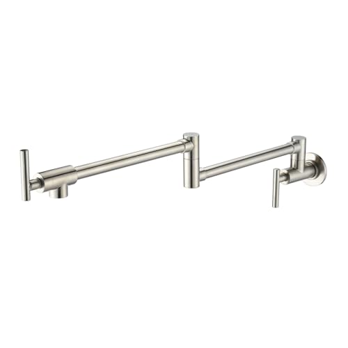 Robinet de cuisine mural pour évier double bac avec bec orientable 360 - 2