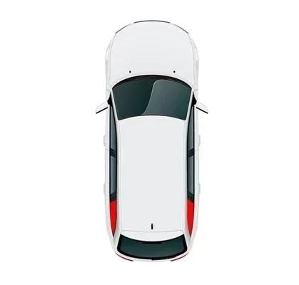 �J�[ �T�� �V�F�[�h �p �L���f���b�N �p XT5 �p 1st �p �W�F�l���e�B �p SUV 2017-2023 �J�[�e�����b�V���t�����g�K���X�t���[�����C�Ԃ̑��T���V�F�[�h(2PCS SIDE TRIANGLE)