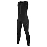 Santic Fahrrad-Trägerhose Gepolstert Herren Thermo Fahrradhose Lang Schwarz XXL
