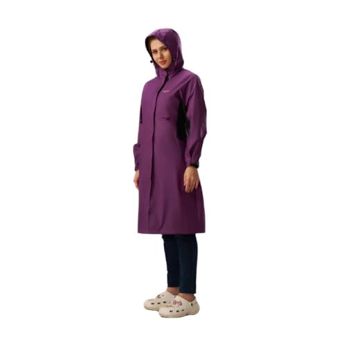 Image of ZEEL Ladies High Neck Raincoat | Waterproof Long Raincoat with Belt, Zeel Diva ZKL01 Parent