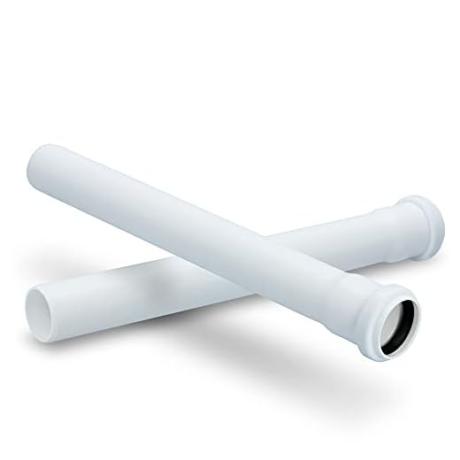HT Rohr Abwasserrohr mit Muffe Ø 40 mm x 500 mm Länge Weiß | PVC Kanalrohr Abflussrohr mit Gummidichtung | Kanalrohrsystem Heißwasser Chemische Beständigkeit | Abwasser Installation