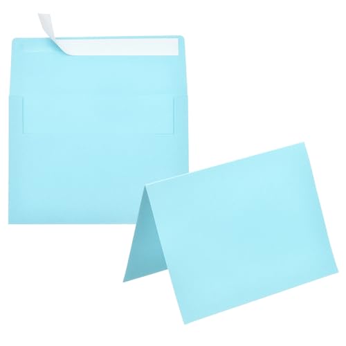 Enveloppes A6 bleu clair autoadhésives : finissez vos invitations sans colle ni bavure