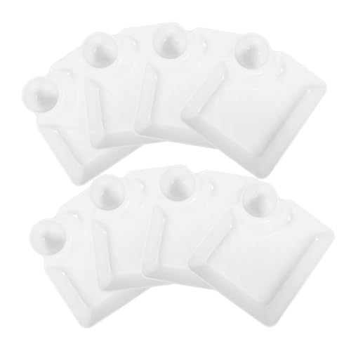 KICHOUSE Elegant 8pcs Party Serving Tray Sauce Holder Dipping Sauce Plate for Snacks Sushi Chips French Fries Dumplings