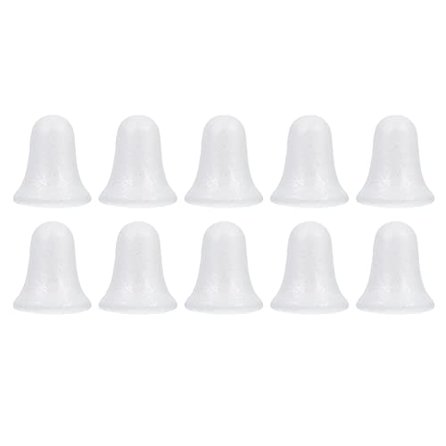 Christmas Bell, 10pcs Christmas DIY Foam Bell Jingle Bell Foam Ornaments Christmas Tree Hanging Balls for Christmas DIY Craft Supplies 9CM