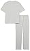 Amazon Essentials Men's Cotton Modal T-Shirt and Full-Length Bottom Loungewear Pajama Set, Grey Heather, Small