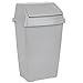 1x Mülleimer mit Schwingdeckel grau 25 Liter - Mülltrennung - Abfalleimer Deckel Abfallbehälter
