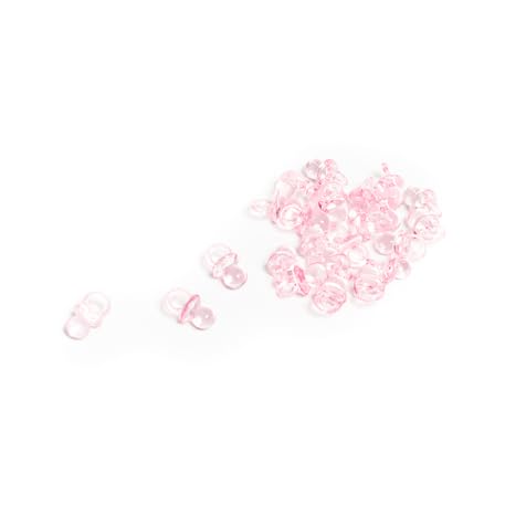 Minis Totoches - Tétines - Sucettes Bébé pour décoration Baptême, Gender Reveal (rose) 2cm - Minis totoches rose 2cm x 1cm (lot de 24)