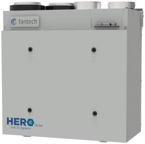 Fantech HERO120H 99400 5" Top Duct Connection Fresh Air Appliance HRV, 120 Cfm, 120 V