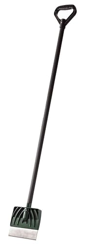 Suncast 7' Ice Scraper with Tempered Galvanized Steel Blade and Resin Steel Core Handle for Efficient Ice Removal, Ideal for Driveways, Sidewalks, and Patios, Green
