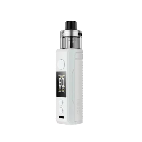 VOO'POO Drag S2 Kit 60W Vape batterie 2500mAh intégrée 5ml PnP X Pod cartouche adaptée bobine PnP X vaporisateur de cigarette électronique (perle blanche)...