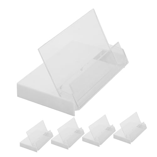 PRETYZOOM 5pcs Cassette Tape Storage Box: Clear Plastic Cassette Holder for Audio Recording Jewelry and Crystal Storage for Home Decor