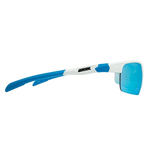 Maxx Switchback Blue Mirrored Smoke Lenses White Frame Sports Sunglasses2