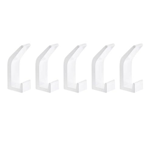TOMETURE 5 Ganchos de Aluminio de Color Claro para Montaje en Pared, Colgadores Resistentes para Baño, Dormitorio y Cocina, Ganchos Multifuncionales para Toallas, Abrigos y Bolsos