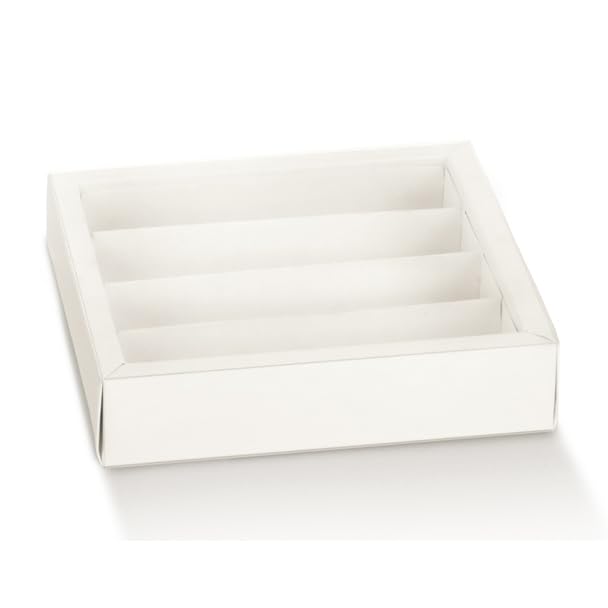 Boîtes blanches rectangulaires rigides pour emballage dragées sans pli