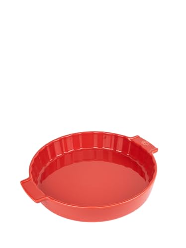 Peugeot - Tourtière en céramique 28 cm - Garanti 10 Ans - Fabrication Française - Coloris Rouge