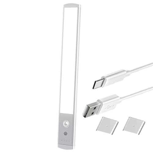 Luces Bajo - Luces De Armario Con Sensor De Movimiento | Barra Luz Nocturna Inalámbrica Con Sensor Movimiento | Ira Lámpara Magnética Recargable Para Estantes | LED Strip Lights With Remote C