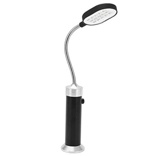 Cocoarm Lampada da Lavoro Magnetica a Collo di Cigno, Struttura in Lega di Alluminio, Illuminazione a LED Ultra Luminosa per Campeggio e Officine (BLACK) (BLACK)