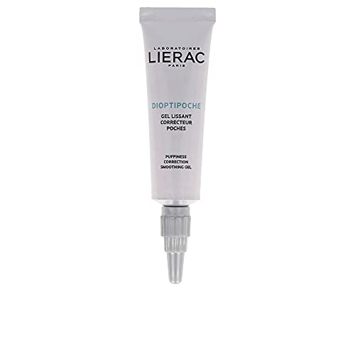 Lierac Dioptipoche Gel Levigante Contorno Occhi, Correzione Borse con Peptidi Anti Luce Blu, Formato da 15 ml