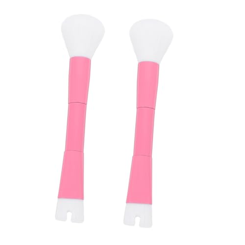 Didiseaon 2 Brochas De Doble Punta Para Sombra De Nariz Polvos Maquillaje Pestañas Sombra De Ojos Máscara De Pestañas Cejas Rubor Crema Rizadores Purpurina Limpiador Rizador De