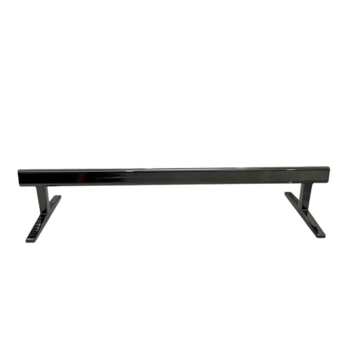 LEEFAI Pro Fingerboard Rail Metal,Mini Finger Skateboard Rail for Fingerskateboard Ramp and Park, 20,6 x 6,9 x 3,8 cm (schwarz)