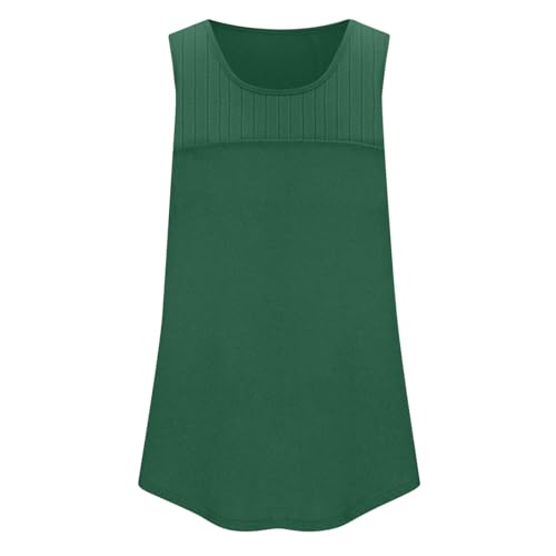 Womens Loose Fit Vests Crewneck Vest Tops for Women Sleeveless Ruched Cami Tank Basic Summer Fall Vests 2025 Trendy4