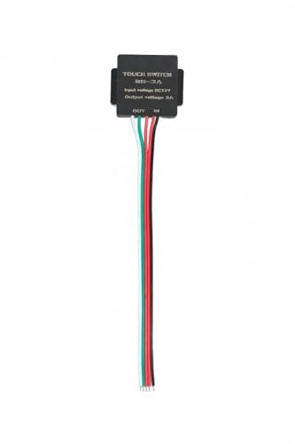 Image of JACKAL 12V LED Touch Sensor Switch Dimmer, 3A Mini Touch Controller Module for LED Strip Lights, On Off & Dimming Control for Cabinet, Mirror, Wardrobe Lighting