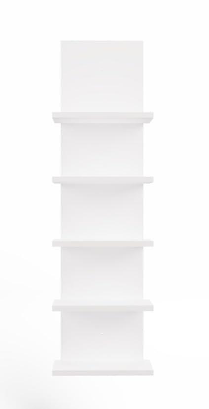 BDW Libreria moderna, altezza 100 cm, 5 ripiani, 29,5 x 19 cm, ideale per ufficio e soggiorno. Modello: R5P.
