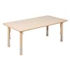 EMMA + OLIVER 23.625" W x 47.25" L Natural Plastic Adjustable Activity Table-School Table for 6 #2