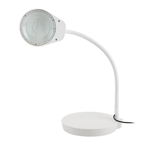 ラボ用顕微鏡アクセサリー 10X 5X/15X 10X/20X ポータブルテーブル拡大鏡デスクトップ虫眼鏡検査拡大鏡 38 LED ランプ付き PCB 修理用(5X 15X)