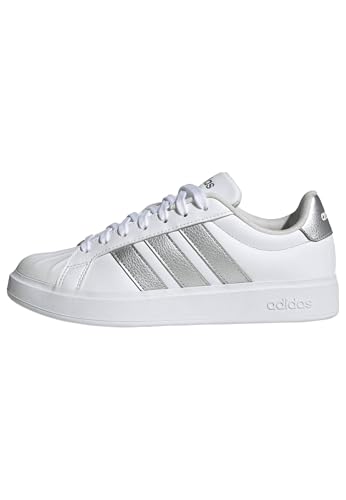 adidas Mujer Streettalk Shoes, FTWR White/Silver Met./FTWR White, 40 EU