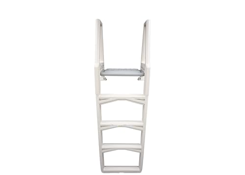 Confer Plastics 635-52X Sturdy Above Ground in-Pool Swimming Pool Ladder for Decks Adjustable from 46"-56" - Thumbnail 7