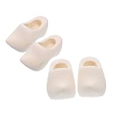 Hemobllo 2 pares Zapatos de Madera Miniatura sin Pintar para Casa de Muñecas de Zuecos Holandeses de Madera Natural Decoración Artesanal para Mini