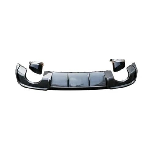 Difusor trasero Audi A3 patrón fibra de carbono y escapes