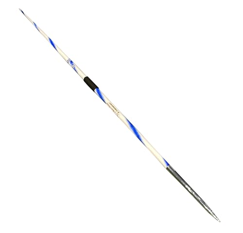 Silver Arrow Jabalina de competición para hombre, 800 g, para pista y campo, punta de acero, color azul y blanco