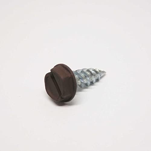 Grip-Rite 5035836 No. 8 x 0.5 in. Slotted Hex Head Gutter Screws - Pack of 100