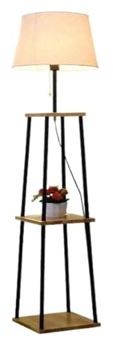 Lampadaire americain avec abat-jour en tissu pour escalier d'entree