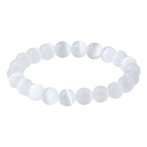 8mm Natural Gemstones Round Beads Energy Power Crystal Chakra Reiki Healing Elastic Stretch Bracelet 7 Inch Unisex